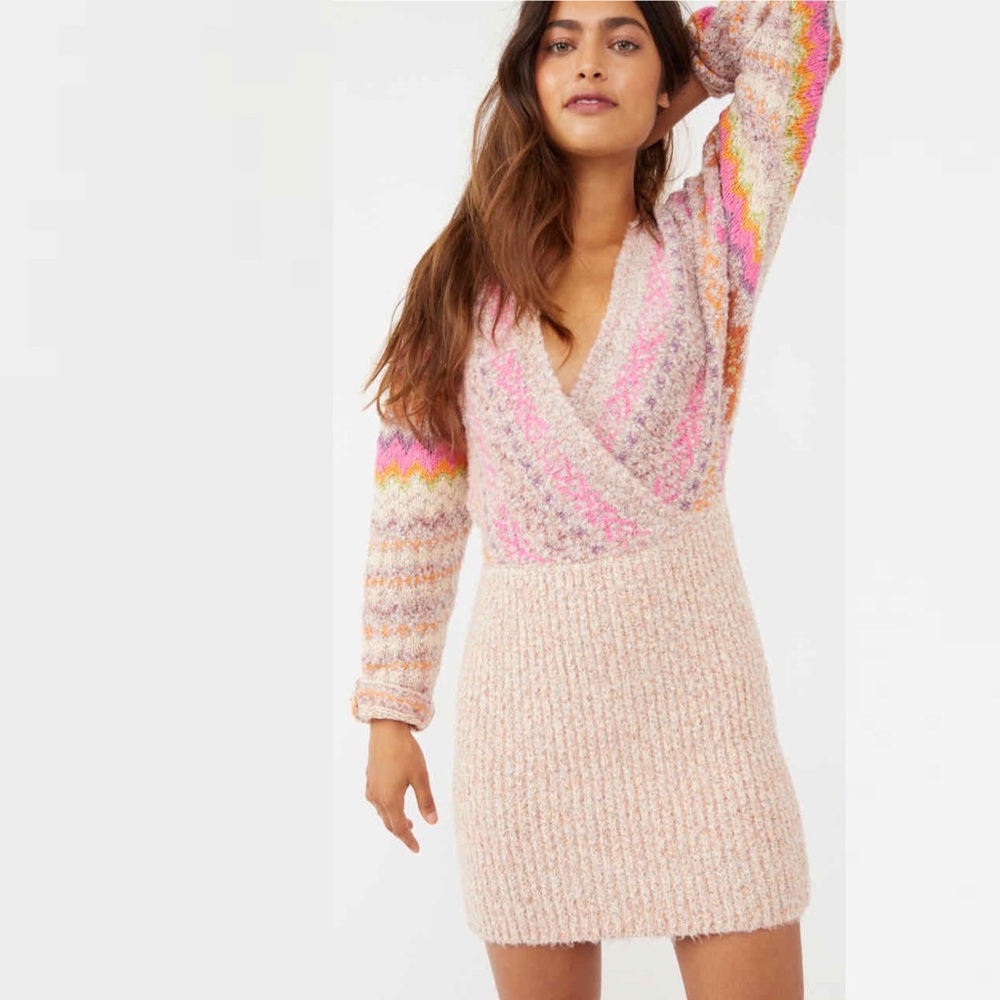 Free People “Forever Fair Isle Sweater Dress”